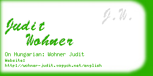 judit wohner business card
